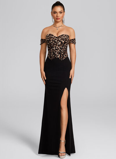 Corte sirena hombros descubiertos vestido