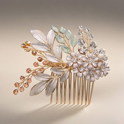 Rhinestone Blomstrete Hårkammer Hårtilbehør bryllup Hårpynt 