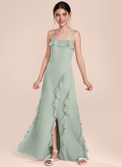 Sheath/Column Bow Chiffon Dress