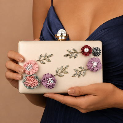 Flor pérola imitação único casamento cerimônia e festa descontraída & compras pu bolsas de embreagem em preto branco 