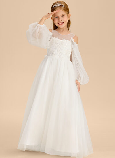 A-line Bow Tulle Dress