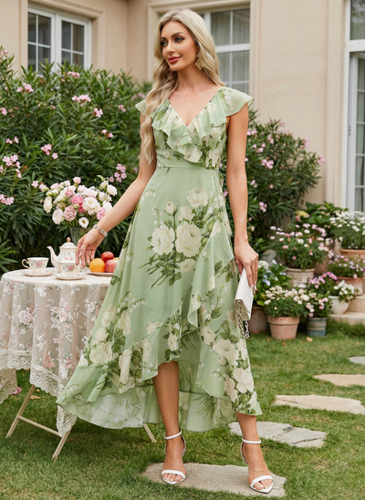 Jurk maximum van gedrukt stof met floral print