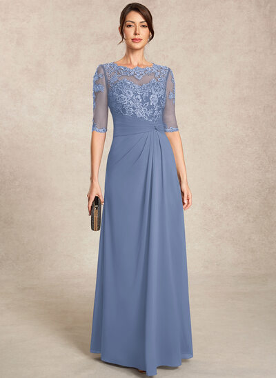 A-line Sequins Lace Dress