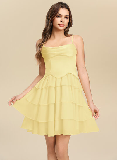 Cowl Matte Satin Dress
