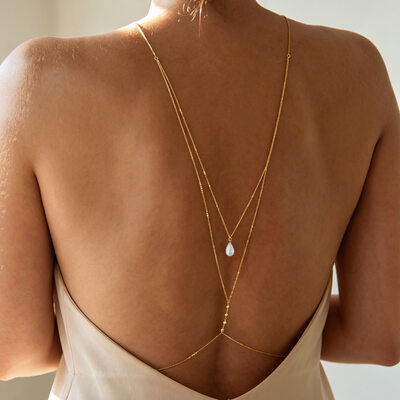 Dainty Pearl Back Necklaces Wedding Jewelry Jewelry For Bridal