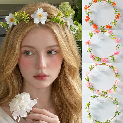Flores acessórios de cabelo boho tiaras