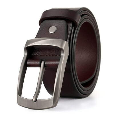 Men's Leather Men's Belt With (Sold in a single piece)