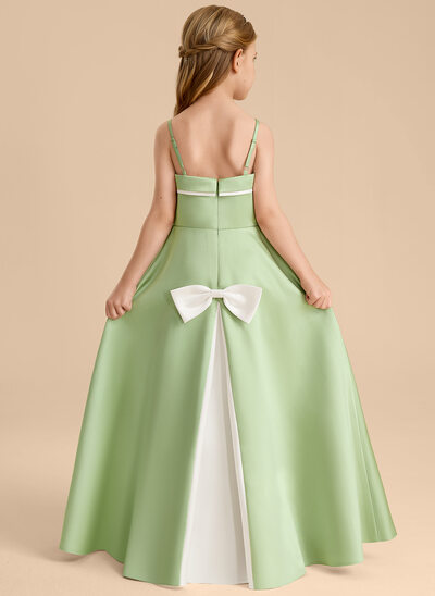 A-line Bow Satin Dress