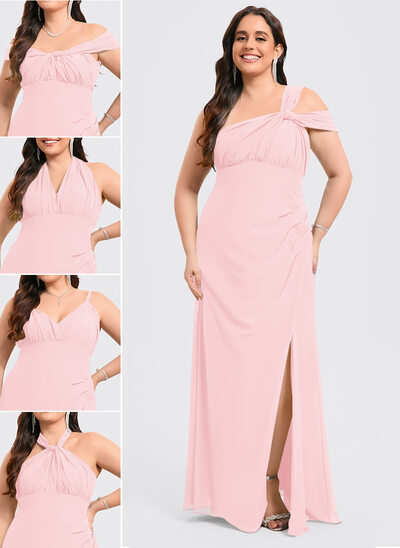 Trumpet/Mermaid Off the Shoulder Ruffle Chiffon Dress