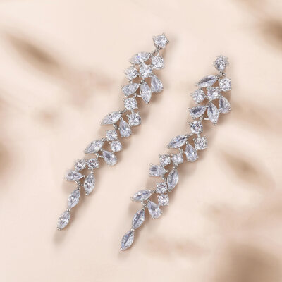 Elegant Rhinestone Dangle Earrings 