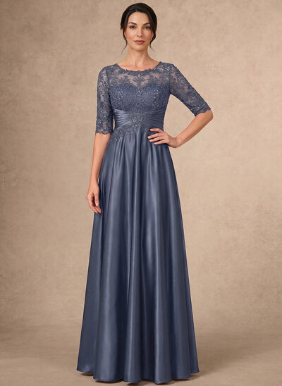 A-line Sequins Lace Dress
