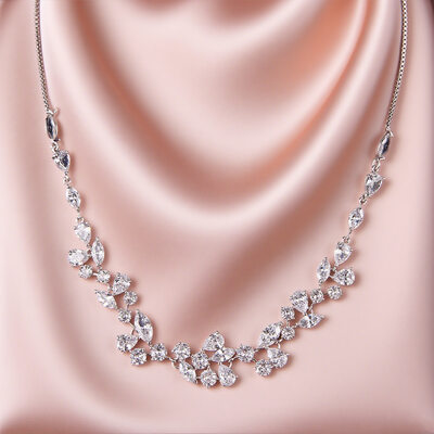 Clássico strass colar 