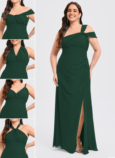 Trumpet/Mermaid Off the Shoulder Ruffle Chiffon Dress