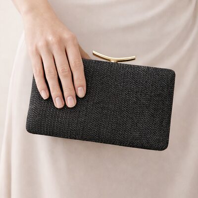 Party Polyester Clutches in Black