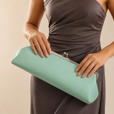 Casual pu bolsas de embreagem em verde