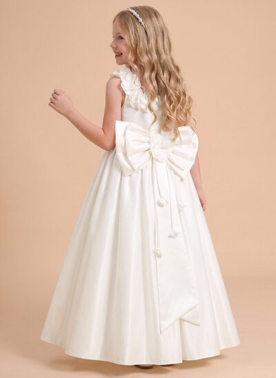 A-line Bow Satin Dress