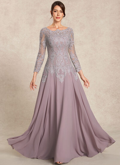 A-line Sequins Lace Dress