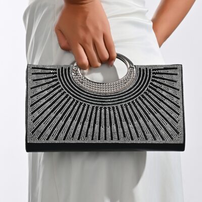Wedding PU Evening Bags in Black