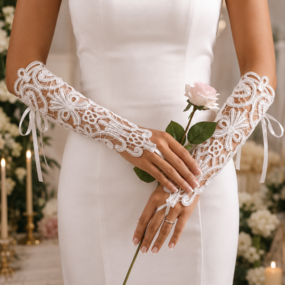 1 par guantes de novia sin dedos regalos de la novia encaje