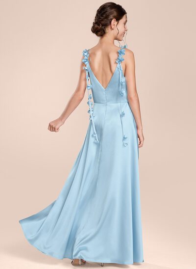 A-line Cowl Stretch Satin Dress