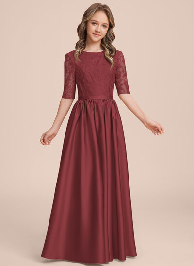 A-line Matte Satin Dress