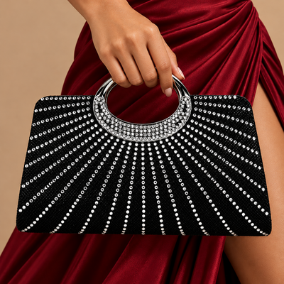 Casual Polyester Evening Bags in Black