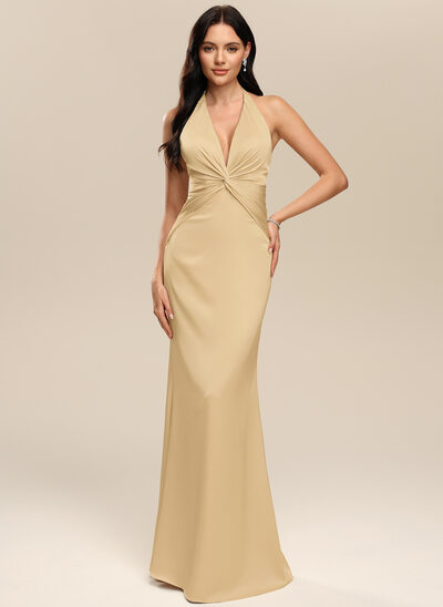 Trumpet/Mermaid Ruched Matte Satin Dress