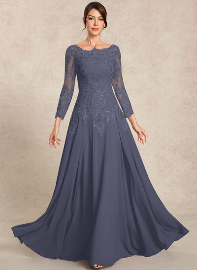 A-line Sequins Lace Dress