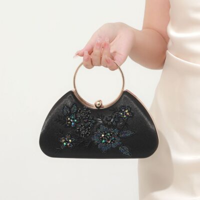 Party Beading Evening Bags in Black