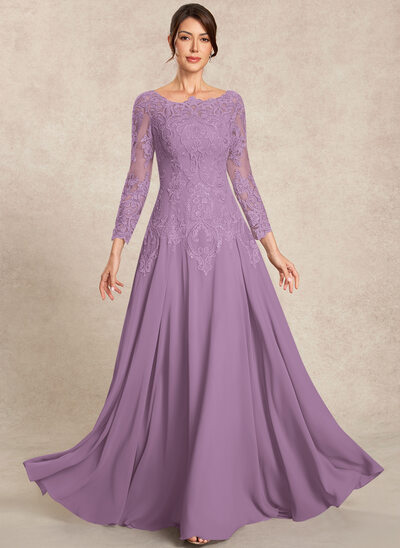 A-line Sequins Lace Dress