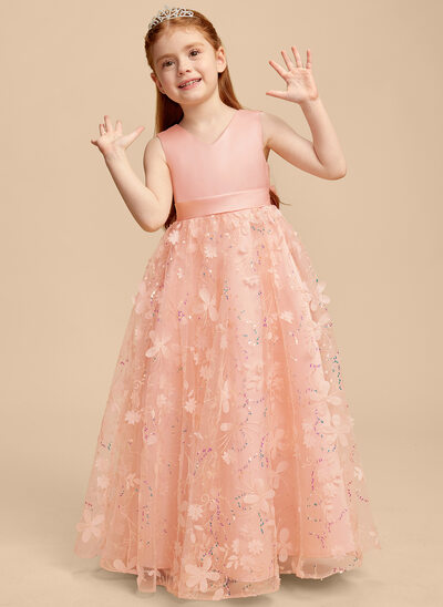 Robe trapèze avec paillettes en tulle