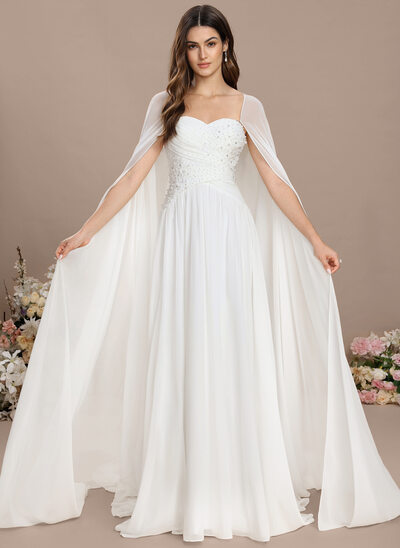 A-line Sweetheart Convertible Chiffon Dress