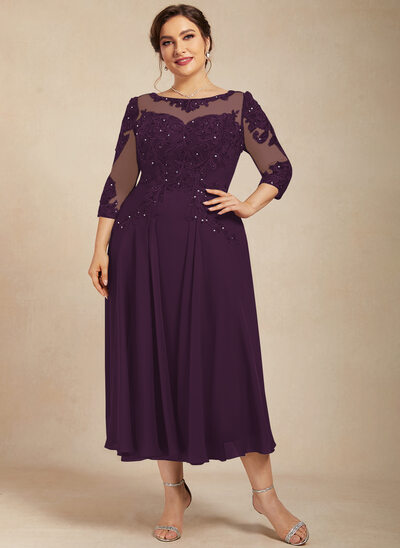 A-line Sequins Lace Dress