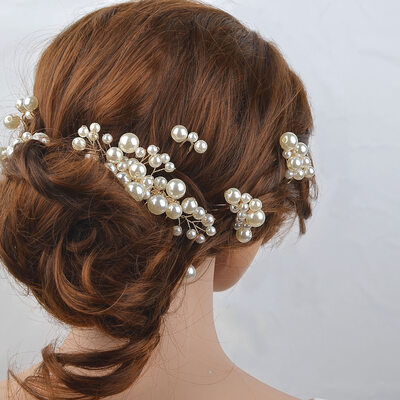 Parel sets haaraccessoires hoofddeksels (set van 9)