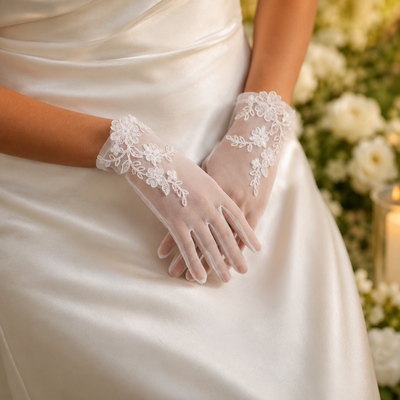 1 par guantes de novia de encaje regalos de la novia encaje