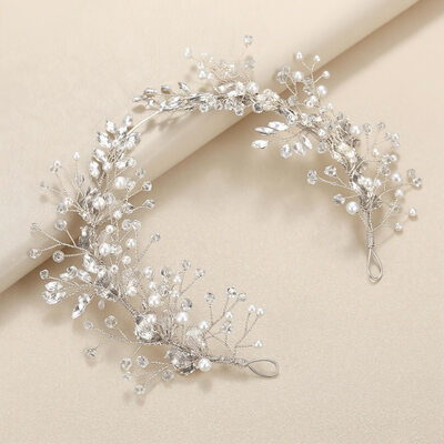 Crystal Blomster Pannebånd Hårtilbehør bryllup Hårpynt 