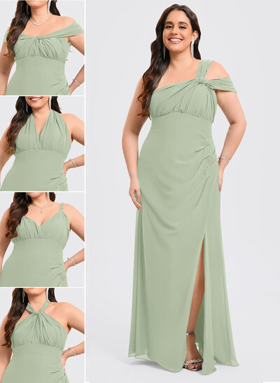 Trumpet/Mermaid Off the Shoulder Ruffle Chiffon Dress