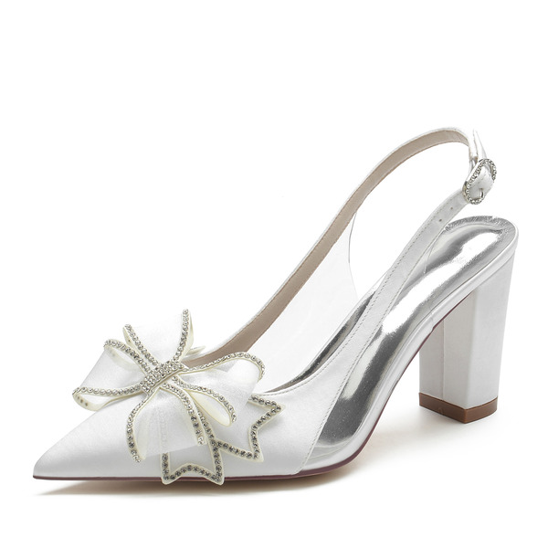 Kvinner Stiletto Hæl Høye hæler Lukket Tå Sandaler Blonder Ja Brudesko 