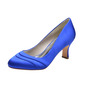 Women's Wedding Shoes Satin High Heel Round Toe Wedding Heels Bridesmaid Shoes Vintage Simple Wedding Shoes 