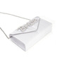 Pearl Rhinestone Elegant Wedding Satin Clutch Bags in White 