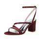 Women's Wedding Shoes Satin Block Heel Open Toe Wedding Sandals Bridesmaid Shoes Elegant Simple Wedding Daily Prom Cocktail Shoes 