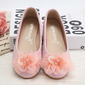 Girl's Flats Flower Girl Shoes Closed Toe Flat Heel Leatherette Girls' Shoes 