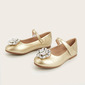 Girl's Flats Flower Girl Shoes Daily Party Mary Jane Flower Leatherette Round Toe Flat Heel Shoes 