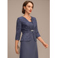 Lace 1/2 Sleeves Formal Mother's Wrap Jacket With Button Rhinestones 