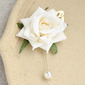 2 PCS Artificial Wedding Flowers Silk Roses Boutonniere 