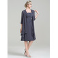 De chiffon 3/4 mouwen speciale gelegenheden mother's wrap