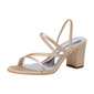 Women's Wedding Shoes Satin Block Heel Open Toe Wedding Sandals Bridesmaid Shoes Elegant Simple Wedding Daily Cocktail Shoes 