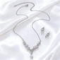 Gorgeous Cubic Zirconia Wedding Earrings Necklace Jewelry Set Jewelry Sets (Set of 2) 