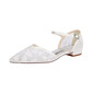 Women's Wedding Shoes Lace Satin Flat Heel Point Toe Wedding Flats Bridal Shoes Bridesmaid Shoes Elegant Wedding Shoes 