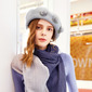 Women's Elegant Winter Pompoms Wool Wedding Cocktail Beret Hats 